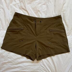 athleta Olive green military shorts sz 4 lightweight performance hiking minimal